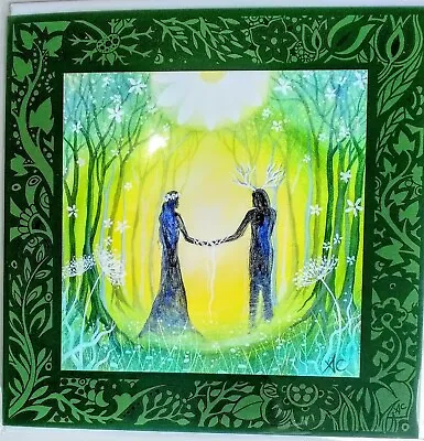 Wedding Pagan Card Handfasting Anniversary Wife Medieval Anniversary Hare Wicca • £2.89