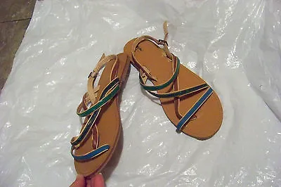 Womens Mossimo Multi Colored Strappy Sandals Shoes Size 11 • $17.99