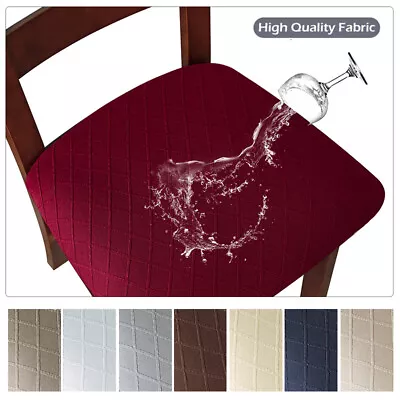 4x Waterproof Chair Seat Covers Stretch Dining Seat Cushion Slipcover ProtectorⒶ • $9.58