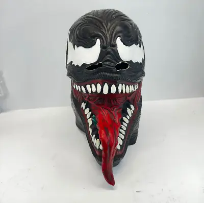Venom Spider-Man Black & Red Latex Hood Halloween Mask • $28.05