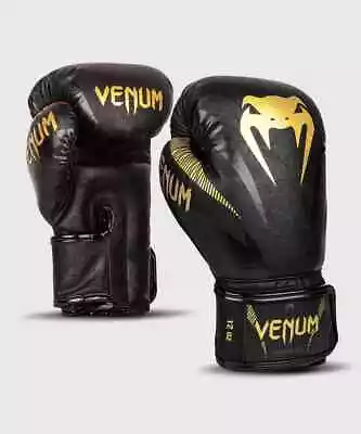 Venum Impact Boxing Gloves Gold Black 10 Oz NEW SEALED BOXING MUAY THAI MMA UFC • $55.99