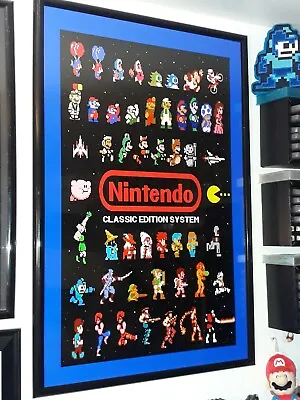 Nintendo NES Classic Edition System Game Room Poster 24x36!  • $49.99