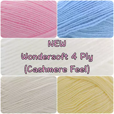 Stylecraft New Wondersoft BABY 4Ply Pastel Acrylic Knitting Yarn Wool 100g • £4.20