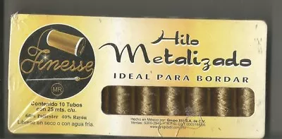 Finesse Embroidery Thread  8 Tubes  Gold Metallic • $8.95