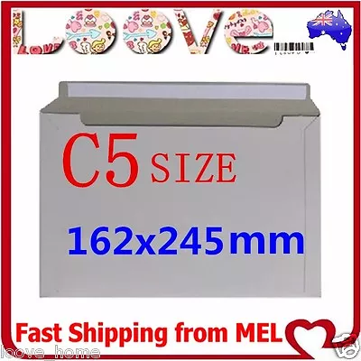 100x C5 Size 162x245mm Heavy Duty Envelope Card Mailer Tough Bag Cardboard Light • $27.99