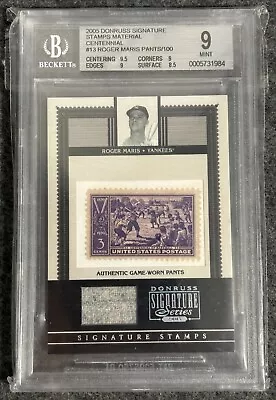 2005 Donruss Signature Stamps ROGER MARIS BGS 9 GU Jersey ****61/100**** !!! • $74.99