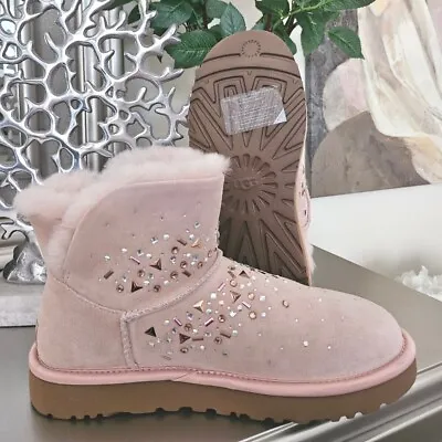Ugg Australia Womens Classic Galaxy Bling Mini Boots New Size 8 Pink • $145