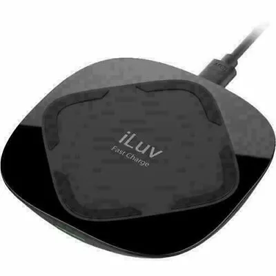 ILuv 15W QI CERTIFIED FAST WIRELESS CHARGER WITH 7.5W SUPPORTS IPHONES & SAMSUNG • £12