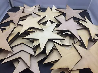 Wooden Stars Unfinished Wood Stars Art For Crafts Crafting Party American Flag • $28.99