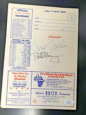 Bill Murray & Garrett Morris Signed 1979 Mets Program ~ Chico Escuela SNL ~ JSA • $2000