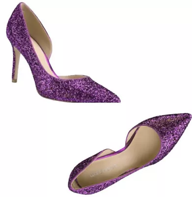 Marc Fisher Women D Orsay Shoes Shimmering Magenta Pink High Heels Size 8.5 • £26.03