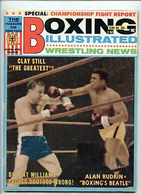 Boxing Illustrated/wrestling News 6/66 Cassius Clay Alan Rudkin • $14.99