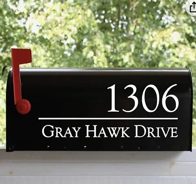 Personalized Mailbox Decals With Family Name And Address • $9.99