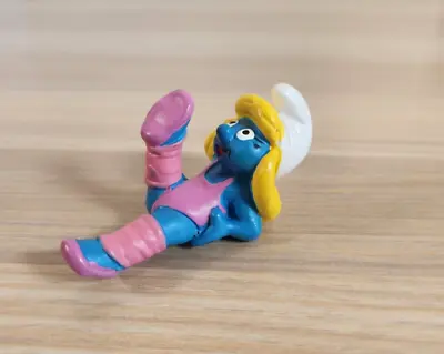 RARE Smurfs Aerobic Fitness Smurfette Smurf 20457 Figure Vintage Schleich 1990s • $14.95