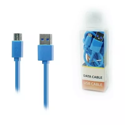 Blue Color USB Sync Data Charger 5 Feet Cable Micro-USB Connector Cord Wire • $7.40
