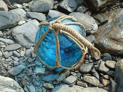 £47.99 • Buy Large Turquoise Glass Fishing Boat Net Float 270 MM /Buoys / Floats Garden Gift