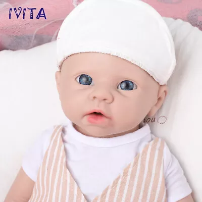 IVITA 20'' Lifelike Reborn Baby Doll Boy Newborn Full Body Silicone Real Touch • $150.40