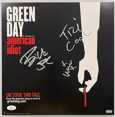 Multi Signed (3) Green Day Album Cover W/o Vinyl Armstrong Cool AUTO JSA LOA • $61