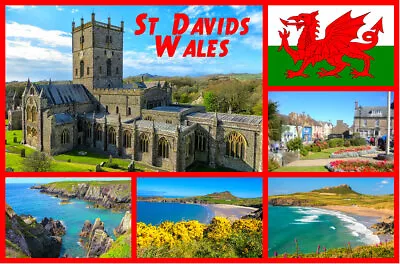 £2.45 • Buy St Davids, Wales - Souvenir Novelty Fridge Magnet - Sights / Flag / New / Gifts