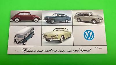 Vintage Volkswagen  Volkswagen For A Day  Guest Certificate Postcard • $20