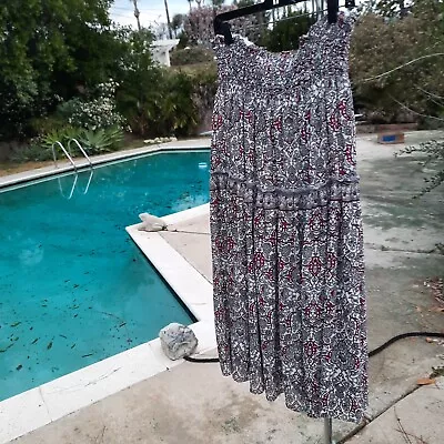 XL Max Edition Wide Waist Polyester Chiffon Lined 34  Long Boho Peasant Skirt • $10