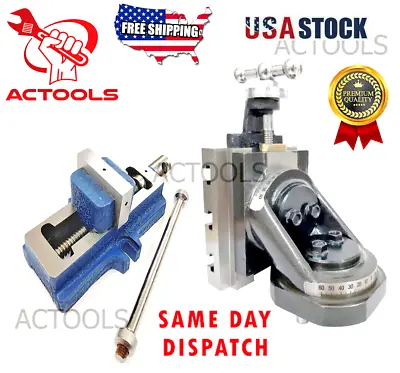 Self Centering Vice 2  50mm With Vertical Milling Slide Swivel Base 4 X5  USA • $173.84