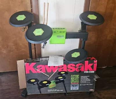 KAWASAKI FOR KIDS' ELECTRIC DIGITAL Drums Rare REMCO 1989 With Box  • $399.99