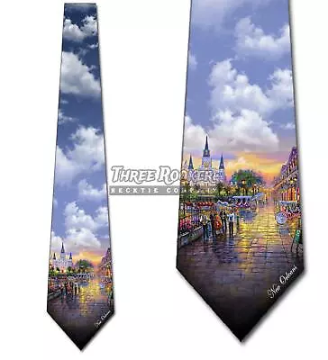 New Orleans Ties Mens Mardi Gras Necktie NOLA Tie • $18.75