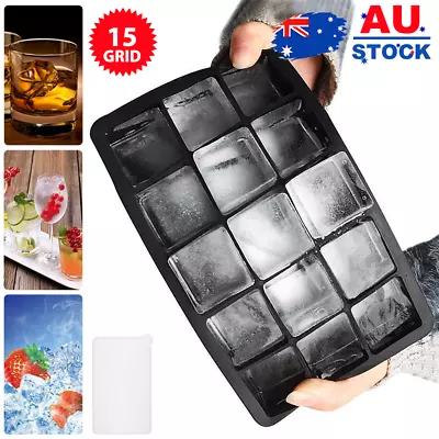 8/15/24Grids Silicone Ice Cube Tray Lid Mold Maker Tools Square Mould Container • $14.59