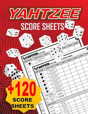 Yahtzee Score Pads:Yahtzee Score Sheets For Scorekeeping 8.5 X 11 Inches Large • $9.45