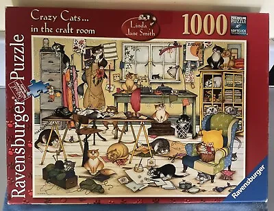 Ravensburger Crazy Cats In The Craft Room Jigsaw Puzzle - 1000 Pieces • £6.50
