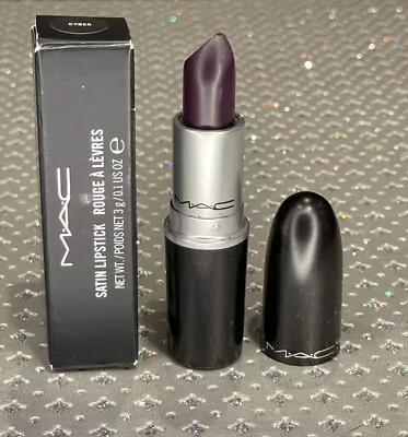 MAC Satin Lipstick Cyber Full Size 3g/0.1oz Intense Blackish Purple NEW IN BOX • $15