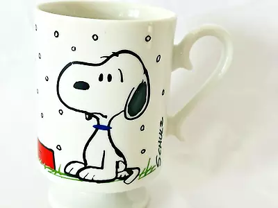 58 Snoopy Peanuts Coffee Pedestal Mug I Hate It When It Snows On My French Toast • $18.50