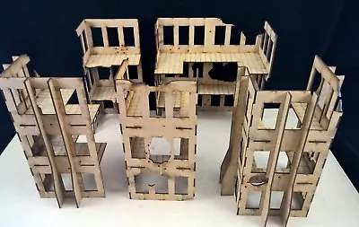  Damaged Buildings Scenery Terrain Wargames Ruins Legion Infinity Table Top 28mm • £18.99