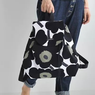 Marimekko Japan Limited Model Backpack NIPPU UNIKKO BLACK 52631-4-2279 • $214.80