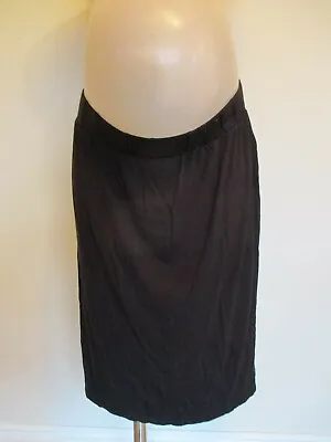 Next Maternity Black Stretch Pencil Work Skirt Size 14 • £1.99