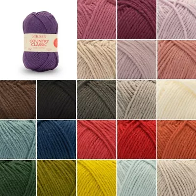 £3.55 • Buy Sirdar 50g Country Classic DK Double Knitting Crochet Yarn Ball Wool Acrylic