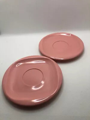 Vintage Boonton Ware Saucers Pink RARE FIND FREE SHIPPING • $12