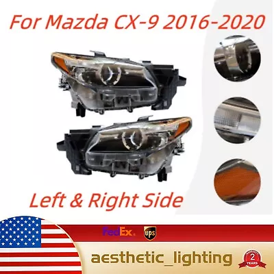 Pair Headlight Left & Right Side For Mazda CX-9 CX9 LED Front Headlamp 2016-2020 • $585.20