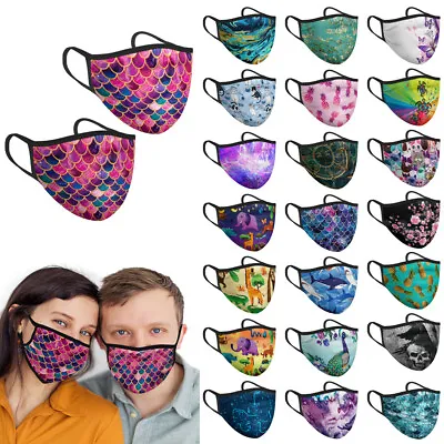 2pcs Unisex Washable Breathable Reusable Polyester Cloth Face Mask Covering • $8.99
