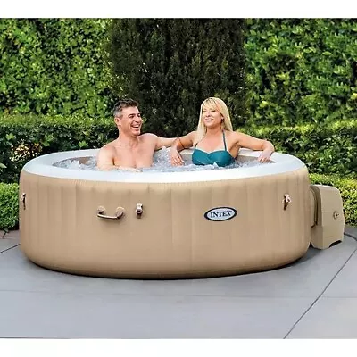 Intex PureSpa Hot Tub 4 Person Bubble Massage Round Inflatable Spa • £369