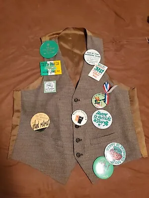 $80 • Buy Vintage St Patricks Day Vest With Pins