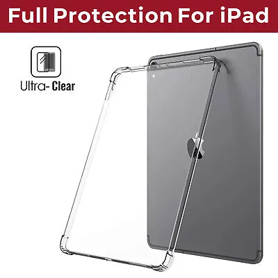 Case For IPad 10.2 9th 8th 7th Generation Silicone Clear TPU Shockproof Cover ⭐ • £4.99