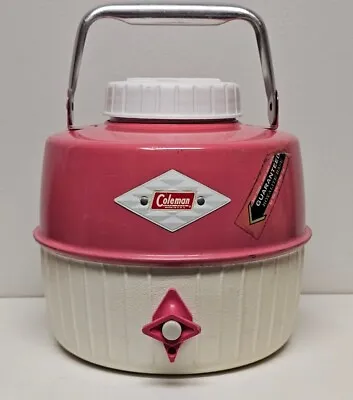 Vintage Coleman Pink Water Cooler 1 Gallon Diamond Label  • $58