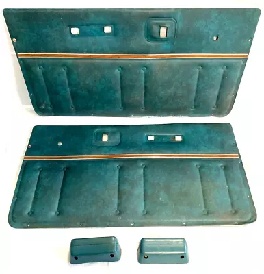 71 - 77 International Scout II Left Right Pair Of Door Trim Panels BLUE Fabric • $399.95