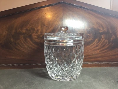 £25 • Buy Beautiful Royal Breirley Cut Crystal Lidded Biscuit Barrel 6 Inches Tall