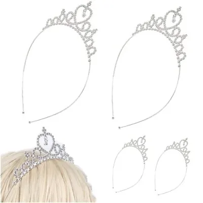 Princess Bridal Dress Up Crystal Headband Tiara Silver Metal (£2.99 Each) UK  • £2.99