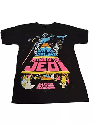 $9.99 • Buy Star Wars Empire Strikes Back Return Of The Jedi Black T-shirt Size Small