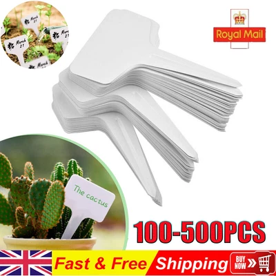 £12.99 • Buy Plastic Plant Labels Garden Markers T-Type Gardening Name Tags Herbs Pots UK