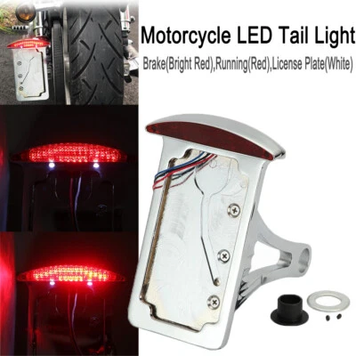 $47.99 • Buy LED License Plate Tail Light Bracket For Yamaha V-Star XVS 650 950 1100 Custom